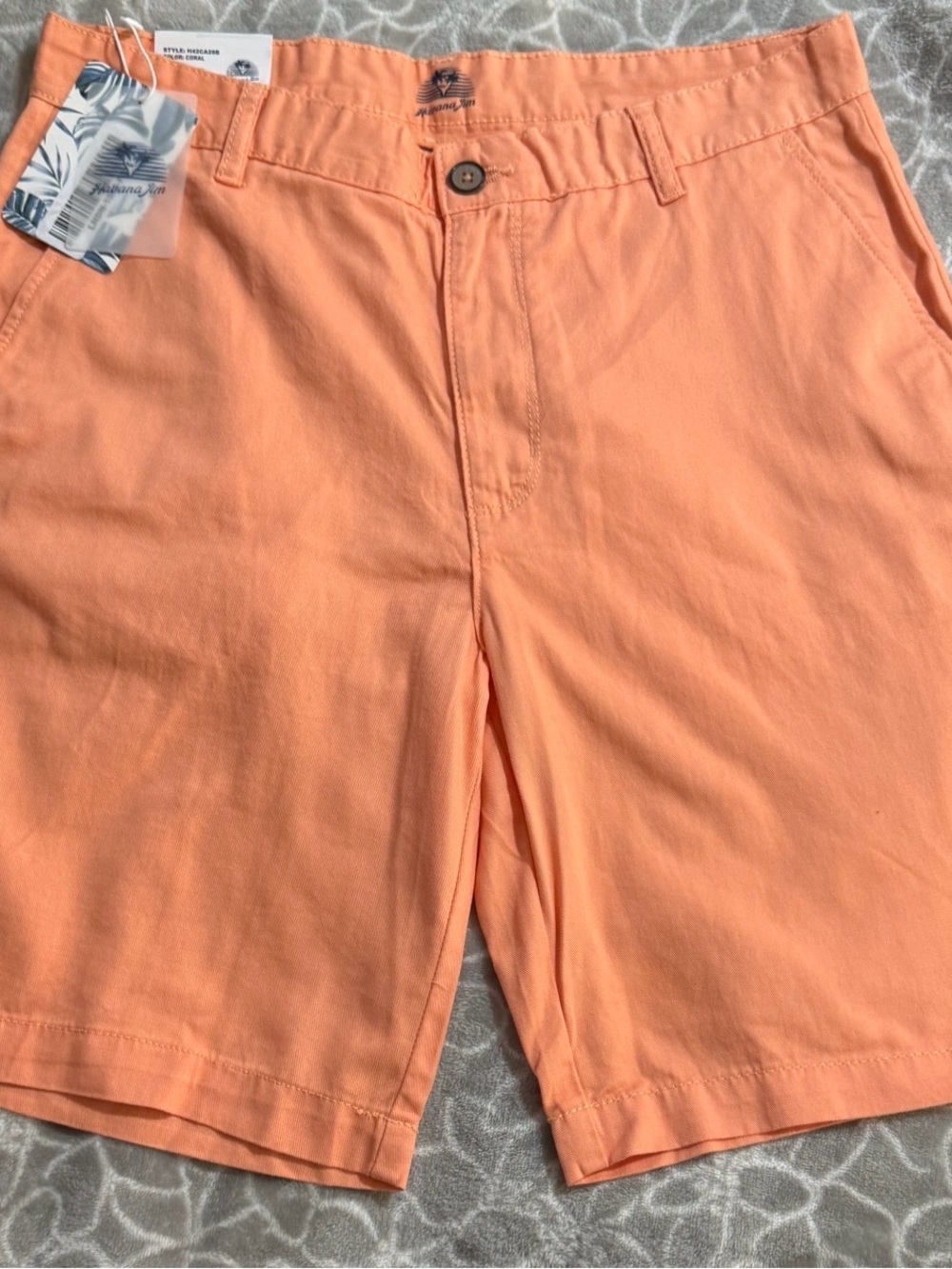 Havana Jim Peach-Orange Flat Front Men’s Shorts
